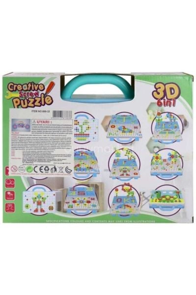 Yaratıcı Vidalama Oyunu - Pilli Matkap 252 Parça