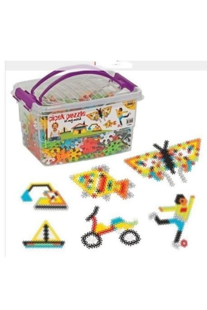 Çiçek Puzzle Box Eğitici Şekiller 500 Parça