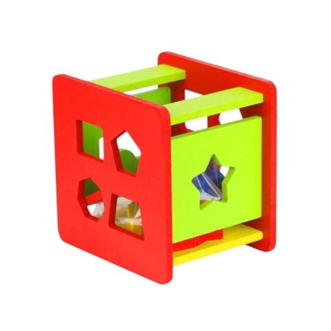 Play Wood Ahşap Eğitici Bul Tak Küp 6 Renk 12 Parça 18 M+