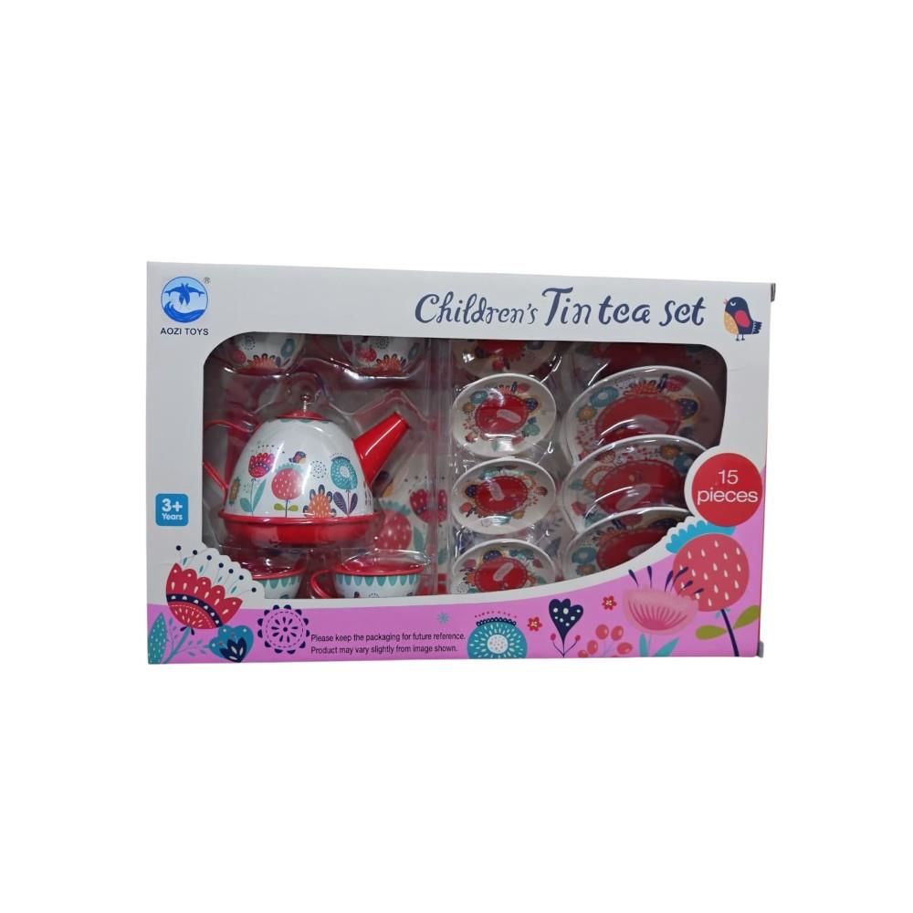 15 Parça Metal Çay Set 36