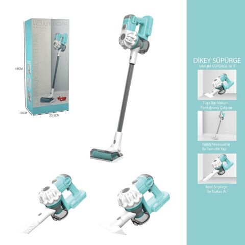Dikey Elektrik Süpürgesi Yeşil-Gri (3 in1 ) Kapalı Kutu