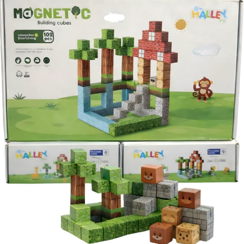 102 Parça Magnetic Building Cubes Manyetik Küpler Manyetik Yapı Blokları