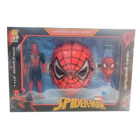 Kutulu Spiderman Maske ve Saati