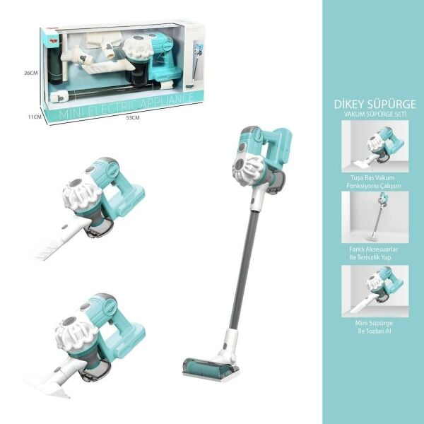 Dikey Elektrik Süpürgesi Yeşil-Gri (3 in1 ) Ekranlı Kutu