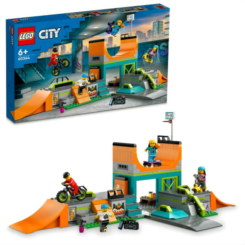 LEGO City Sokak Kaykay Parkı 60364 - 6 Yaş ve Üzeri Paten Meraklısı Çocuklar için Yaratıcı Oyuncak Yapım Seti (454 Parça)