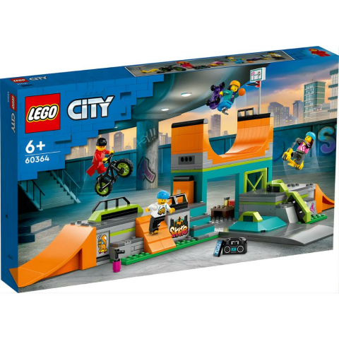 LEGO City Sokak Kaykay Parkı 60364 - 6 Yaş ve Üzeri Paten Meraklısı Çocuklar için Yaratıcı Oyuncak Yapım Seti (454 Parça)