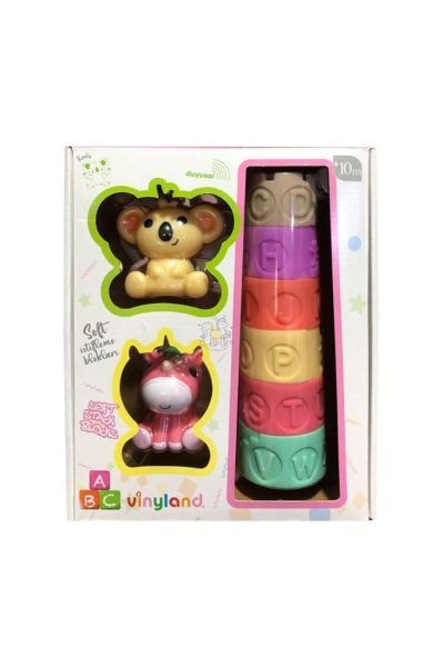 Vinyland Soft İstifleme Aktivite Kuleleri ve 2 Karakterli Oyuncak