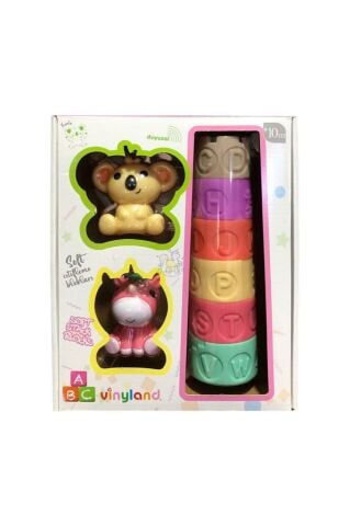 Vinyland Soft İstifleme Aktivite Kuleleri ve 2 Karakterli Oyuncak
