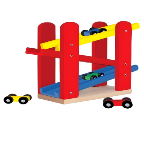 Playwood Ahşap Yarış Arabalı Oyun Rampası Ony-382