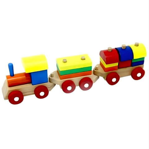 Kutuda Ahşap Eğitici Bloklu Tren