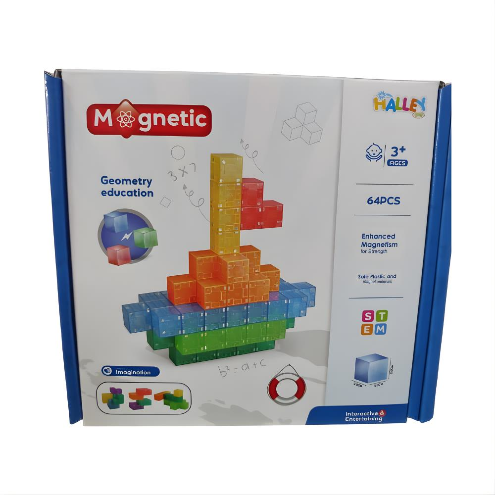 Magnet Küp Yapı Blok Seti 64 Parça