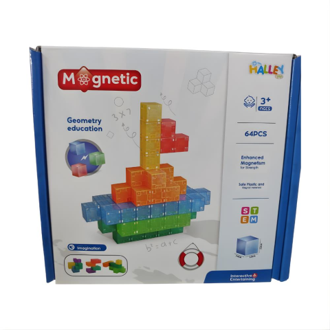 Magnet Küp Yapı Blok Seti 64 Parça