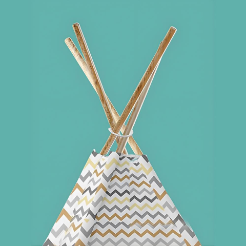 Ahşap Zigzag Oyun Çadırı MOL-077