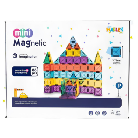 Magnet Yapı Blok Seti 86 Parça Karton Kutuda