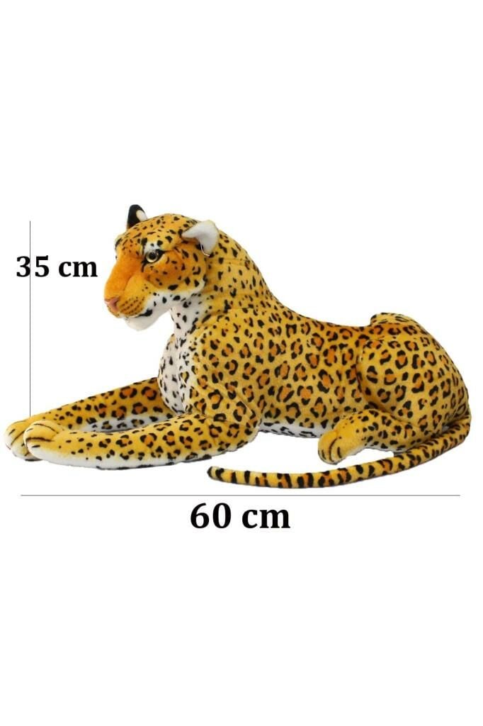 Sesli Kükreyen Leopar Peluş Oyuncak 60 Cm