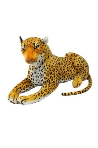 Sesli Kükreyen Leopar Peluş Oyuncak 60 Cm