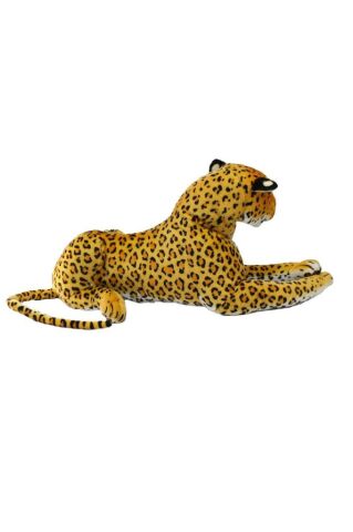 Sesli Kükreyen Leopar Peluş Oyuncak 60 Cm