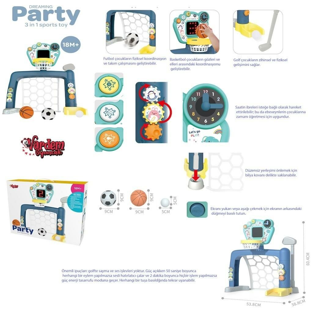 Futbol Basket ve Golf Oyun Seti