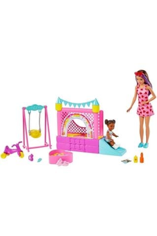 Barbie Bebek Bakıcısı Skipper Oyun Evi Seti HHB67
