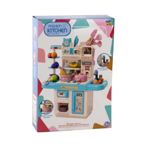 Buharlı Pilli Mutfak Set Mavi