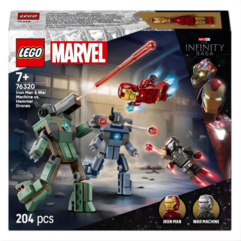LEGO Marvel Iron Man ve War Machine Hammer İnsansız Hava Araçlarına Karşı 76320
