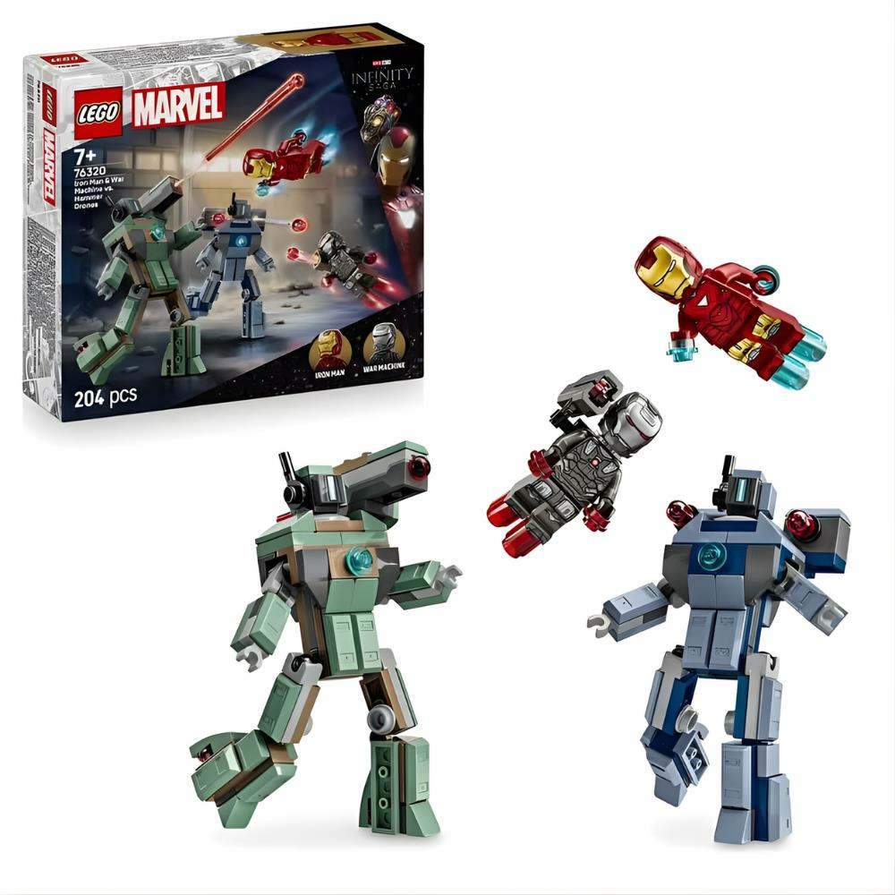 LEGO Marvel Iron Man ve War Machine Hammer İnsansız Hava Araçlarına Karşı 76320