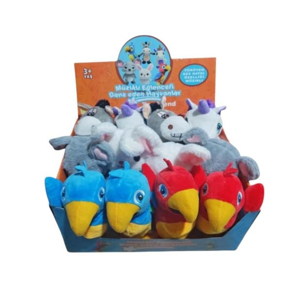 20 cm Dans Eden ve Ses Tekrar Eden Peluş Hayvanlar