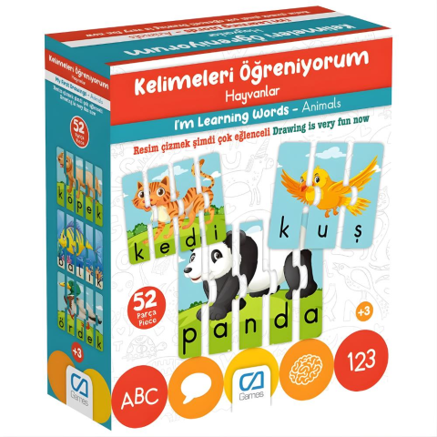 52 Parça Kelimeleri Öğreniyorum Hayvanlar
