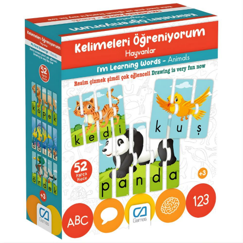 52 Parça Kelimeleri Öğreniyorum Hayvanlar
