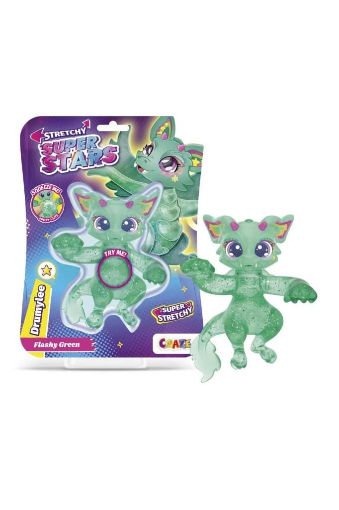 Superstars Flashy Green Drumylee Stretchy Figür