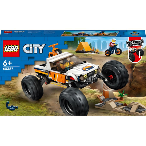 LEGO ® City 4x4 Arazi Aracı Maceraları 60387 - 6 Yaş ve Üzeri Çocuklar Için Oyuncak Yapım Seti (252 Parça)