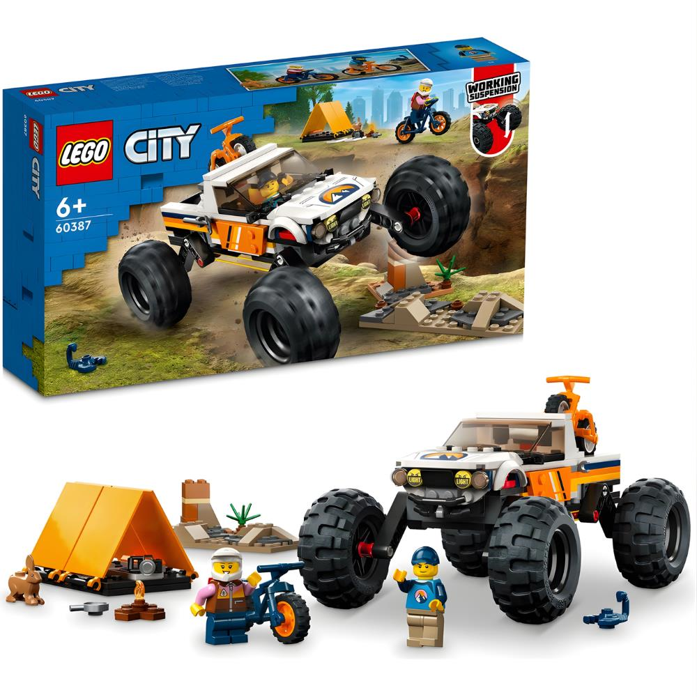 LEGO ® City 4x4 Arazi Aracı Maceraları 60387 - 6 Yaş ve Üzeri Çocuklar Için Oyuncak Yapım Seti (252 Parça)