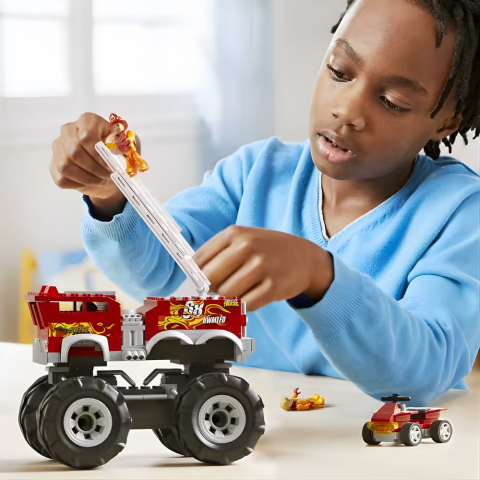 Hot Wheels Mega 5 Alarm Monster Truck İtfaiye Aracı HHD19