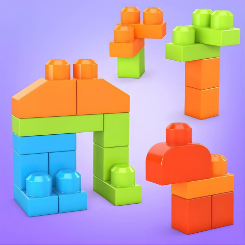 Mega Bloks GRV22 Öğretici Oyuncak Bloklar, Çok Renkli