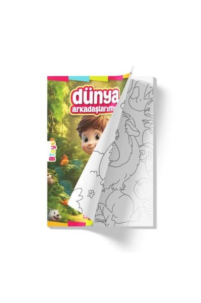 Boyama Kitabı - Dünya Arkadaşlarımız - 32 Sayfa