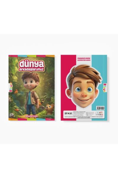Boyama Kitabı - Dünya Arkadaşlarımız - 32 Sayfa