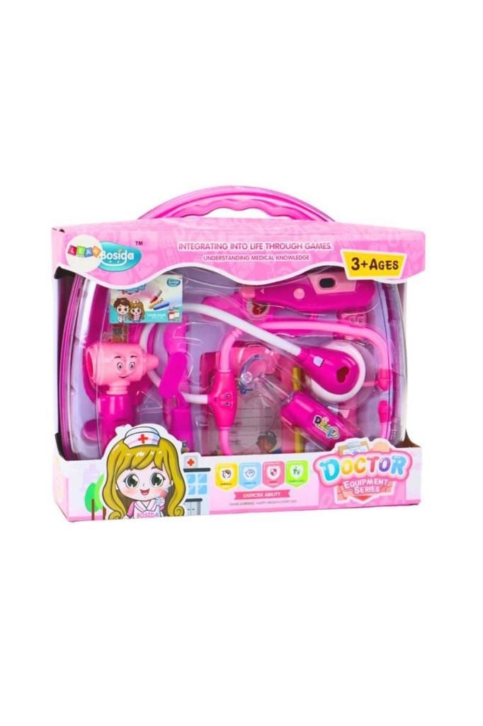 IŞIKLI DOKTOR SETİ PEMBE 3+