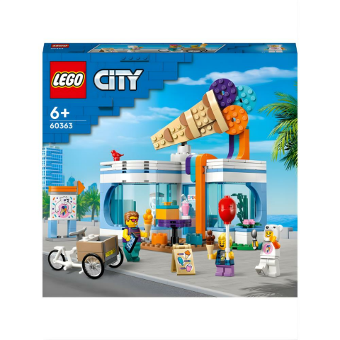 LEGO ®City Dondurma Dükkanı 60363 - 6 Yaş ve Üzeri Çocuklar İçin Yaratıcı Oyuncak Yapım Seti (296 Parça)