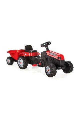 Pilsan Active Römorklu Pedallı Traktör Kırmızı