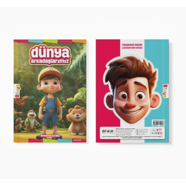 Boyama Kitabı - Dünya Arkadaşlarımız - 48 Sayfa