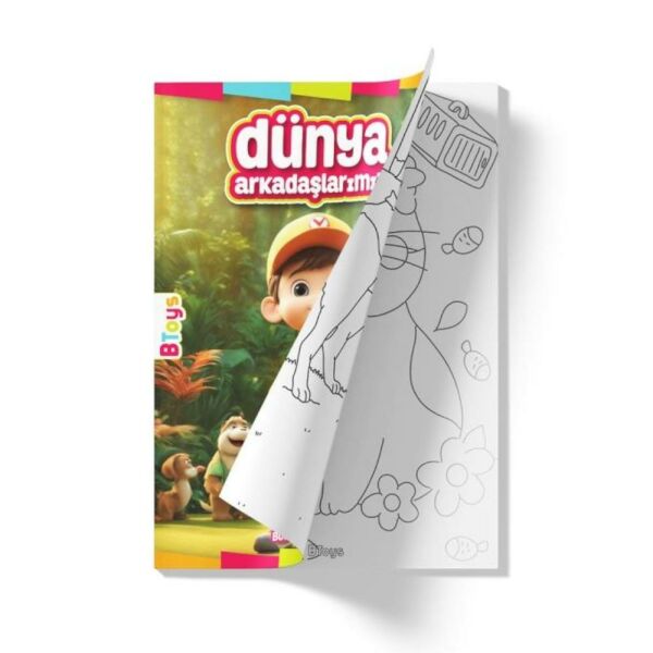 Boyama Kitabı - Dünya Arkadaşlarımız - 48 Sayfa