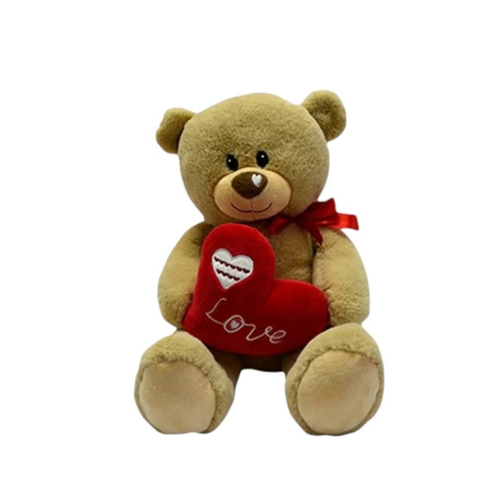 Peluş 33 Cm Kalpli Güllü Ayı