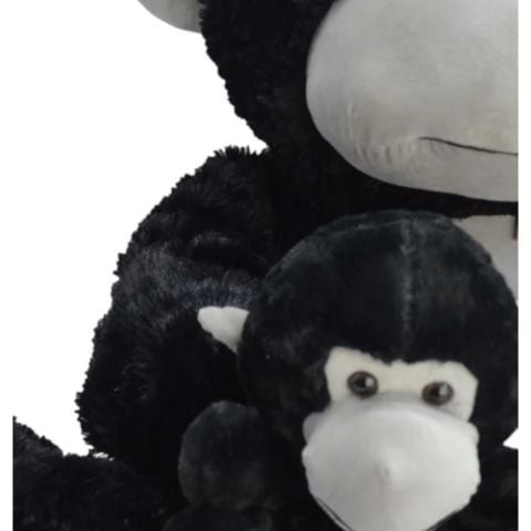 Peluş 80 Cm Yavrulu Maymun
