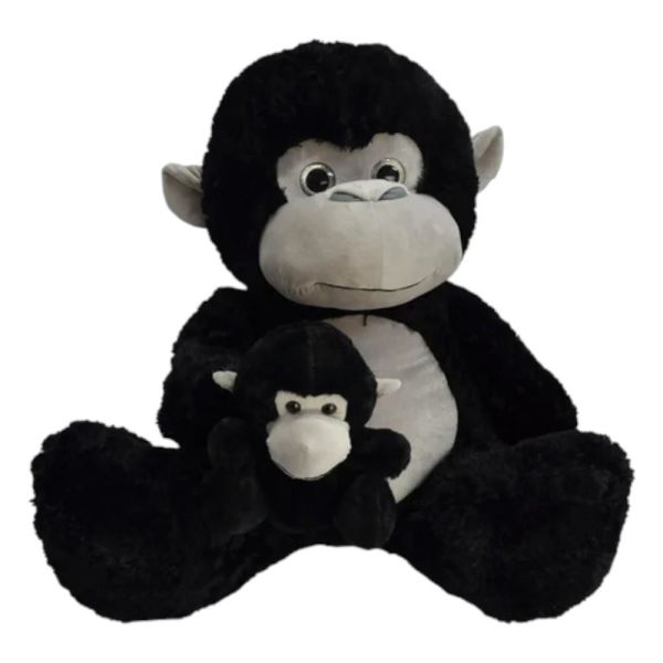 Peluş 80 Cm Yavrulu Maymun