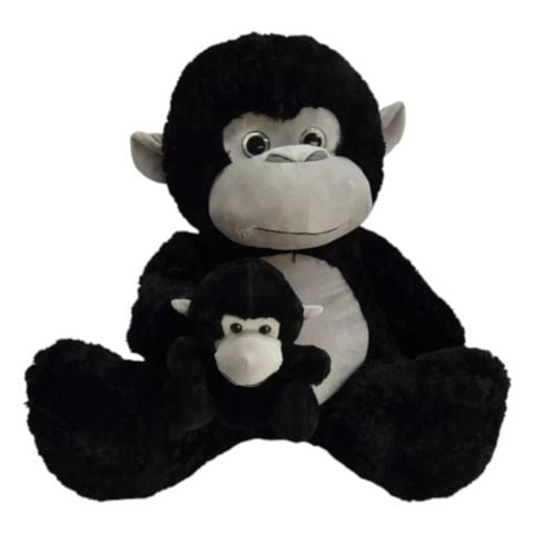 Peluş 80 Cm Yavrulu Maymun