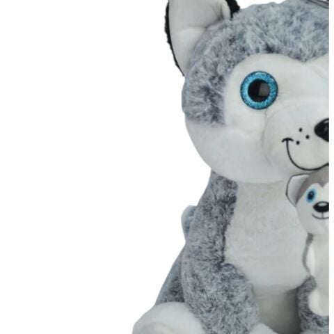 Peluş 35 Cm Sesli Yavrulu Köpek