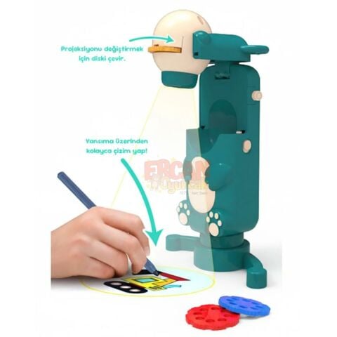 Gokidy Eğitici Projeksiyonlu Çizim Oyuncağı | 6 Renkli Slayt Diskli