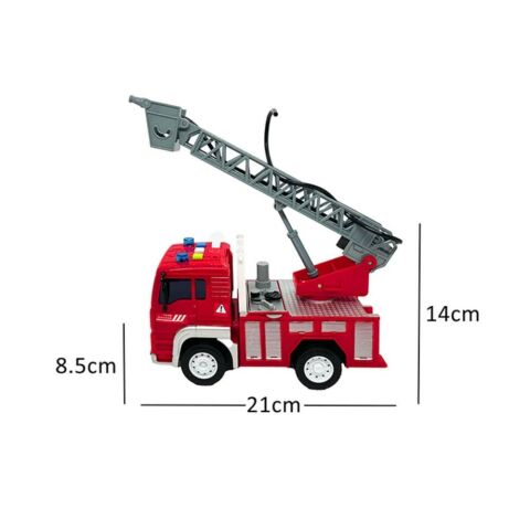 Işıklı ve Sesli Su Atıcılı Sürtmeli İtfaiye Aracı 1:20 Ölçek