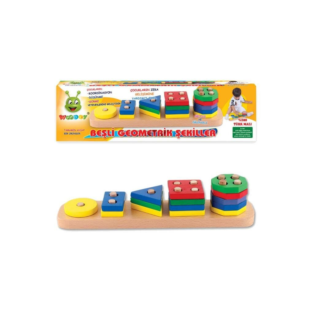 Woodoy Beşli Geometrik Şekiller