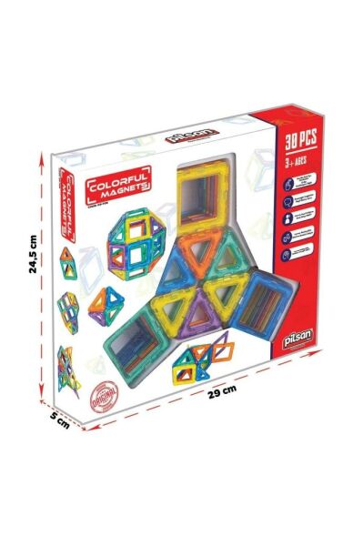 PİLSAN Renkli Magnetler 30 Parça